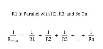 resistor in parallel formula