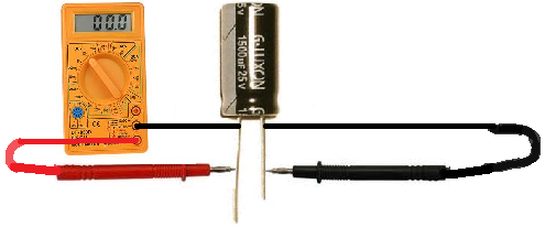 Capacitor testing with ohmmeter