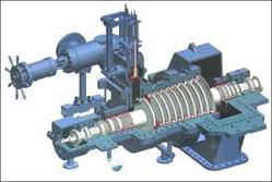 Extraction condensing steam turbine